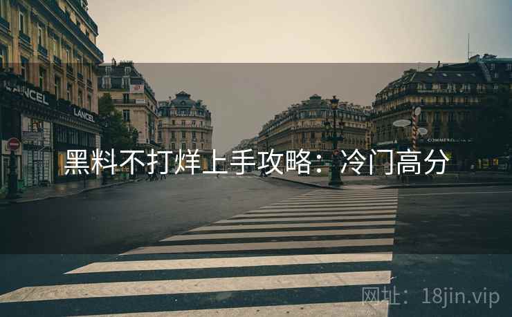 黑料不打烊上手攻略：冷门高分