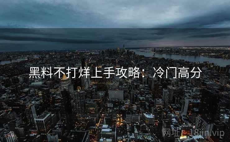 黑料不打烊上手攻略：冷门高分